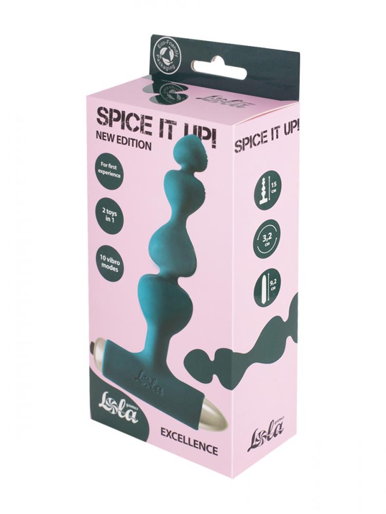 Анальная пробка с вибрацией Spice it up New Edition Excellence Dark green 8016-02lola