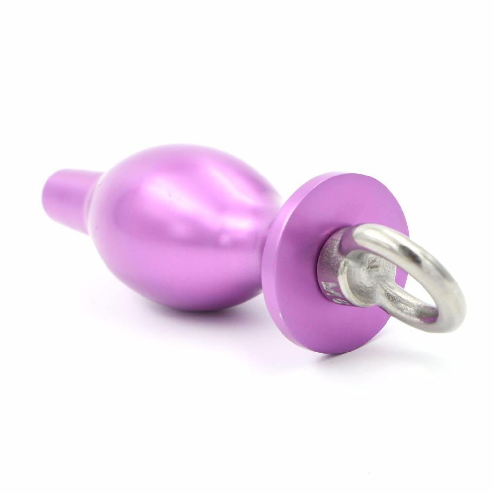 Пробка металл фиолетовая с кольцом 10,4х4,5см 47418-5MM
