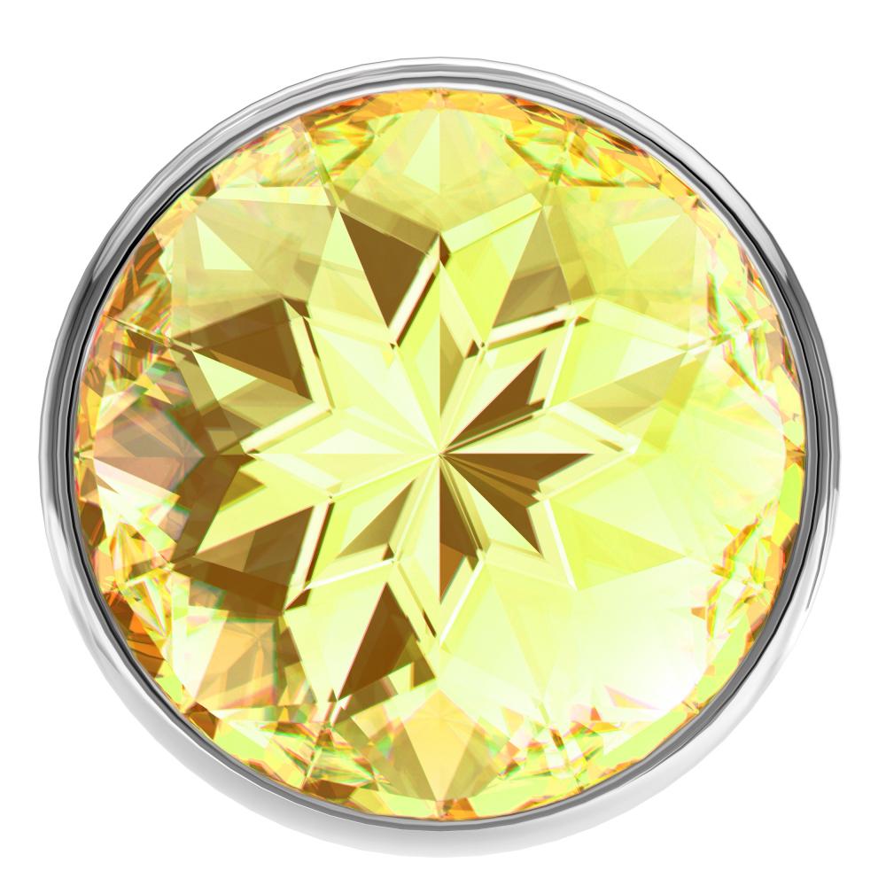 Анальная пробка Diamond Yellow Sparkle Small 4009-02Lola