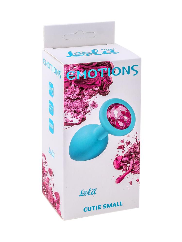 Анальная пробка Emotions Cutie Small Turquoise pink crystal 4011-06Lola