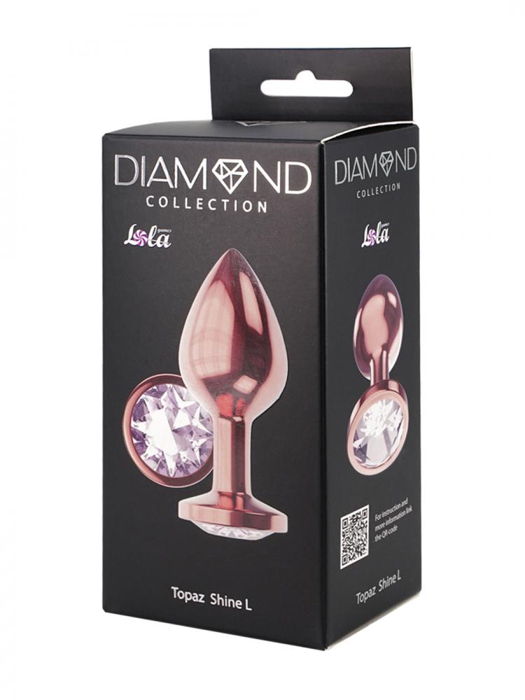 Анальная Пробка Diamond Moonstone Shine L Розовое Золото 4021-02lola